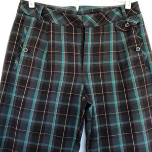Cartonnier cropped plaid trousers 💙🖤💚💛